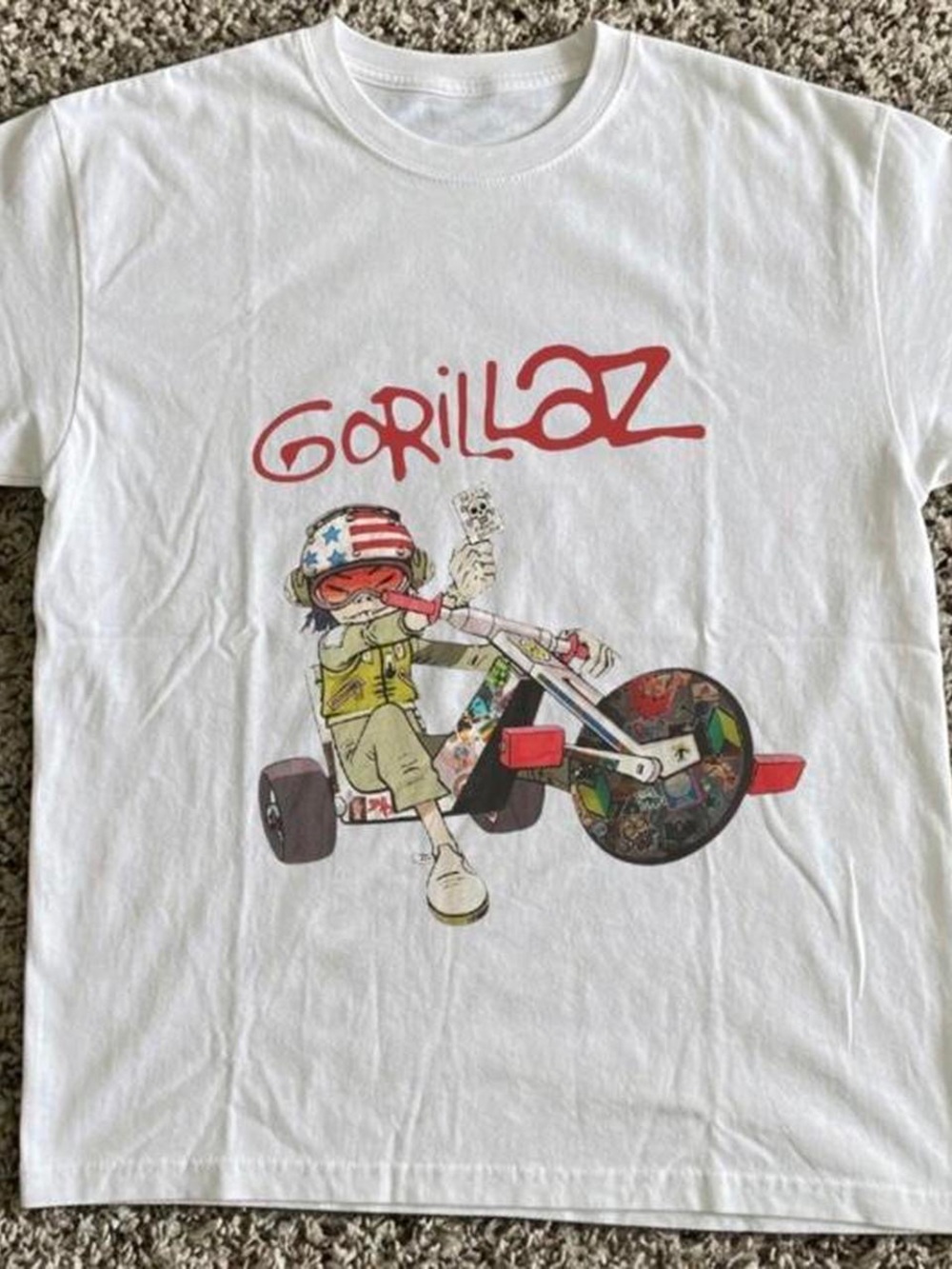Gorillaz Tricycle Graphic Tee – Vintage style BandTee Y2K Style